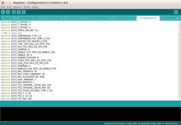 Konfiguracja - Repetier Firmware