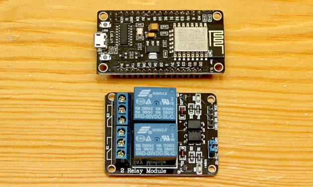 NodeMCU i moduł przekaźników