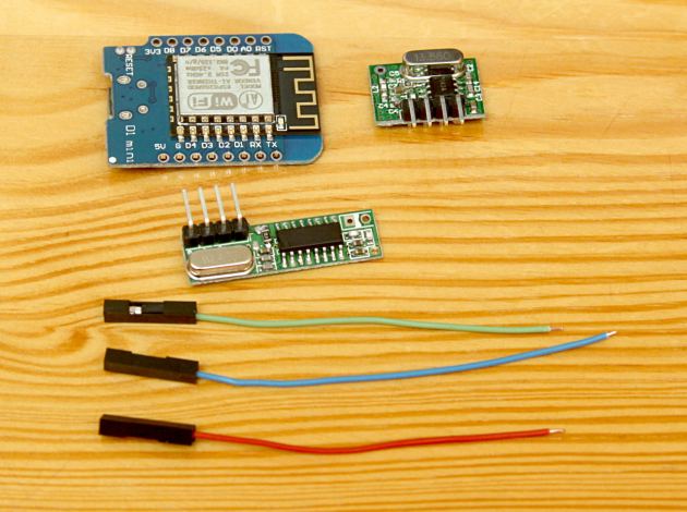 Zestaw części - d1 mini, nadajnik 433MHz, odbiornik 433MHz