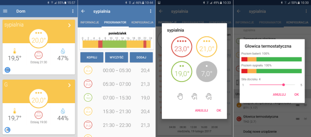 Interfejs systemu Bero - Android